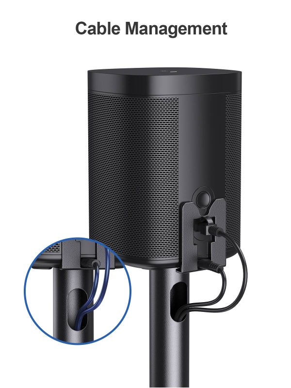Sonos Speaker Stand Steel Glass Base Cable Management-5