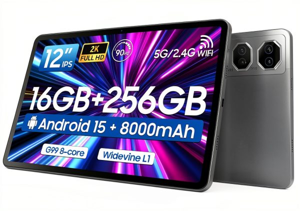 FEONAL 12 inch Android 15 Tablet Large Screen 16GB RAM-0