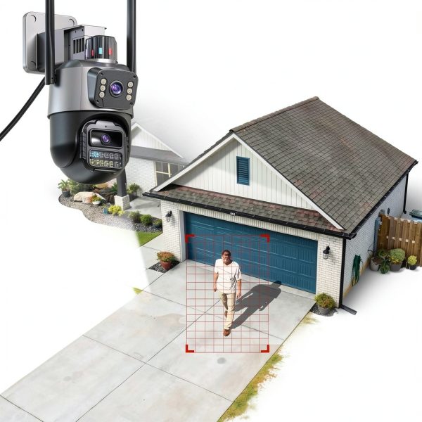 Cluzine 6MP Dual Lens Outdoor Security Camera AI Tracking-3