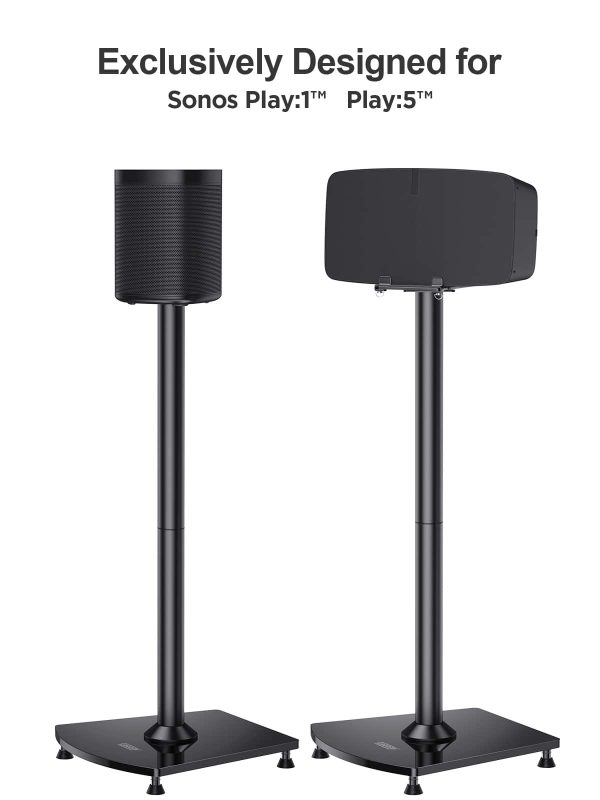 Sonos Speaker Stand Steel Glass Base Cable Management-4