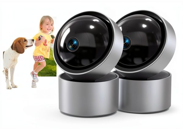 Cluzine 2K Indoor Security Camera 360 View AI Recognition-0