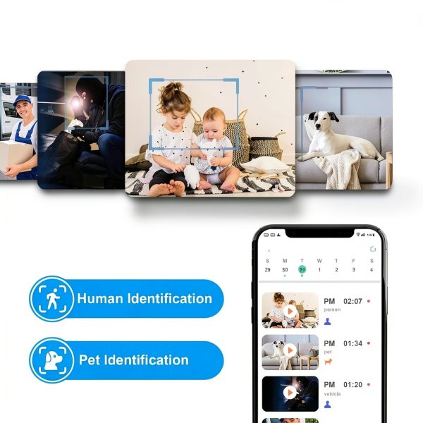 FINEAK 2K Pan Tilt Security Camera WiFi Indoor Pet Baby-4