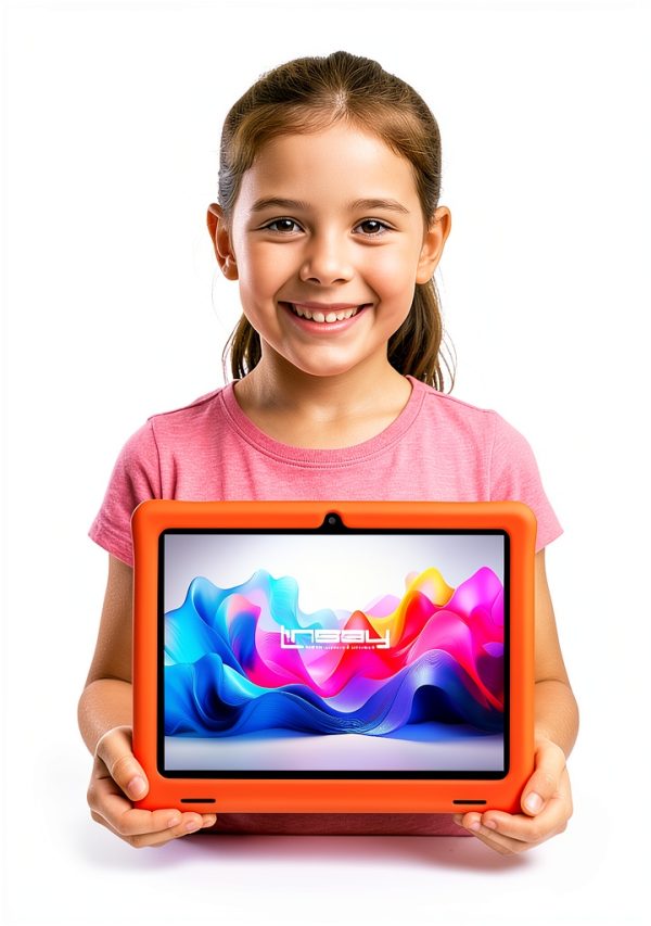 LINSAY Android 15 Tablet 10.1 Inch Octa Core 128GB Red-4