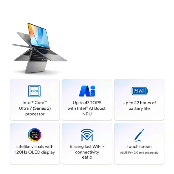 ASUS Vivobook 16 Flip Laptop Intel Core Ultra 7 OLED Touch-2