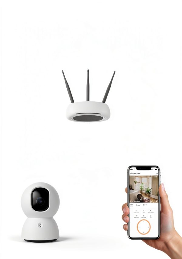FINEAK 2.5K Indoor Pan Tilt Security Camera AI Detection-1
