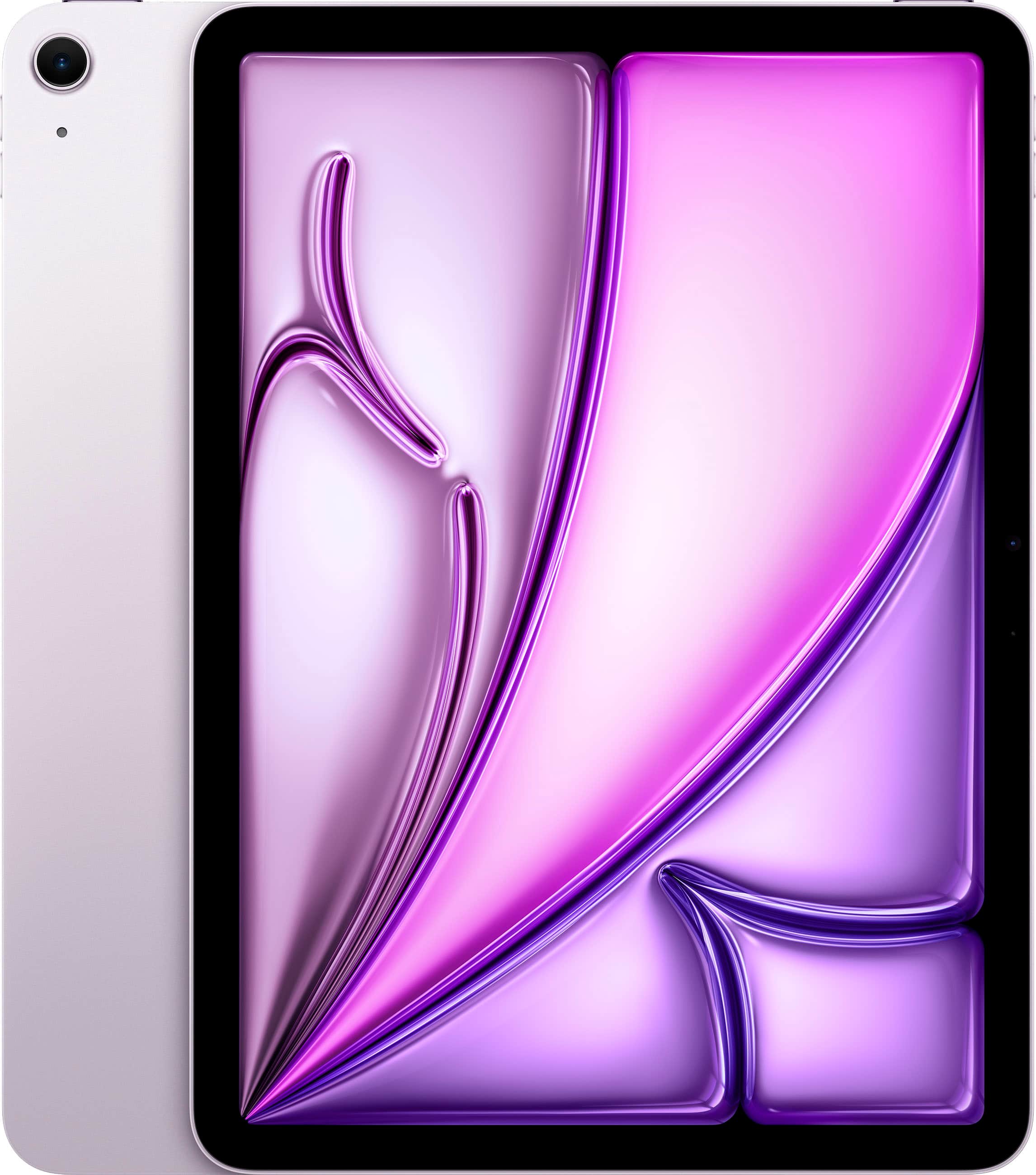 Apple iPad Air M2 in Purple color on a desk with accessories
