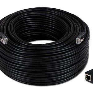Night Owl Ethernet Cable Cat5e 100ft Black Industrial Use-0