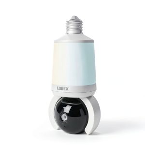 Lorex 2K Smart Lightbulb Camera Pan Tilt Security Home-0