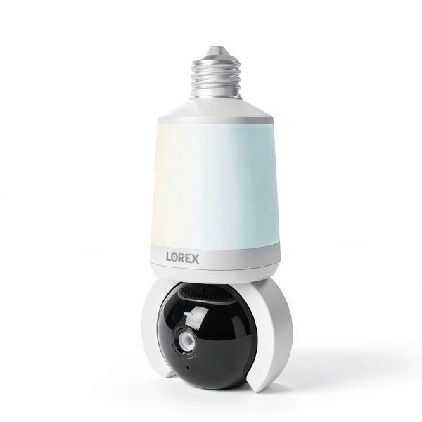 Lorex 2K Smart Lightbulb Camera Pan Tilt Security Home-0