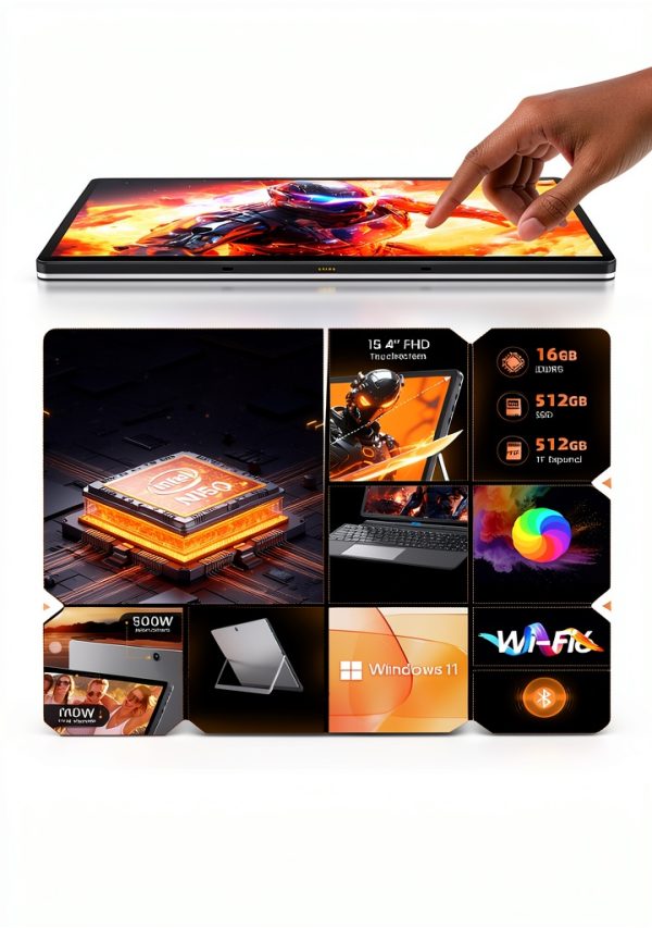 Jumper 2 in 1 Laptop Tablet 15.4 Inch Touchscreen 16GB RAM-3