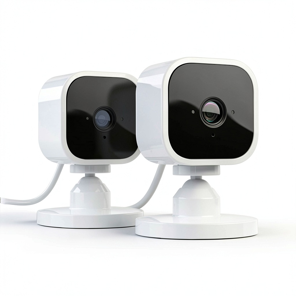 Blink Mini camera installed in a living room with clear video feed