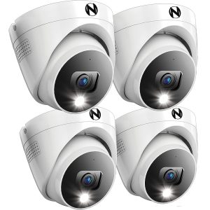 Night Owl 4 Camera Wired 2K Security Dome with 2 Way Audio-0