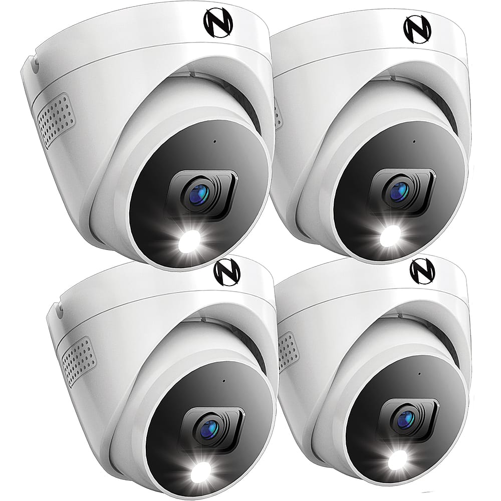 Night Owl 4 Camera Wired 2K Dome System installed on a building exterior