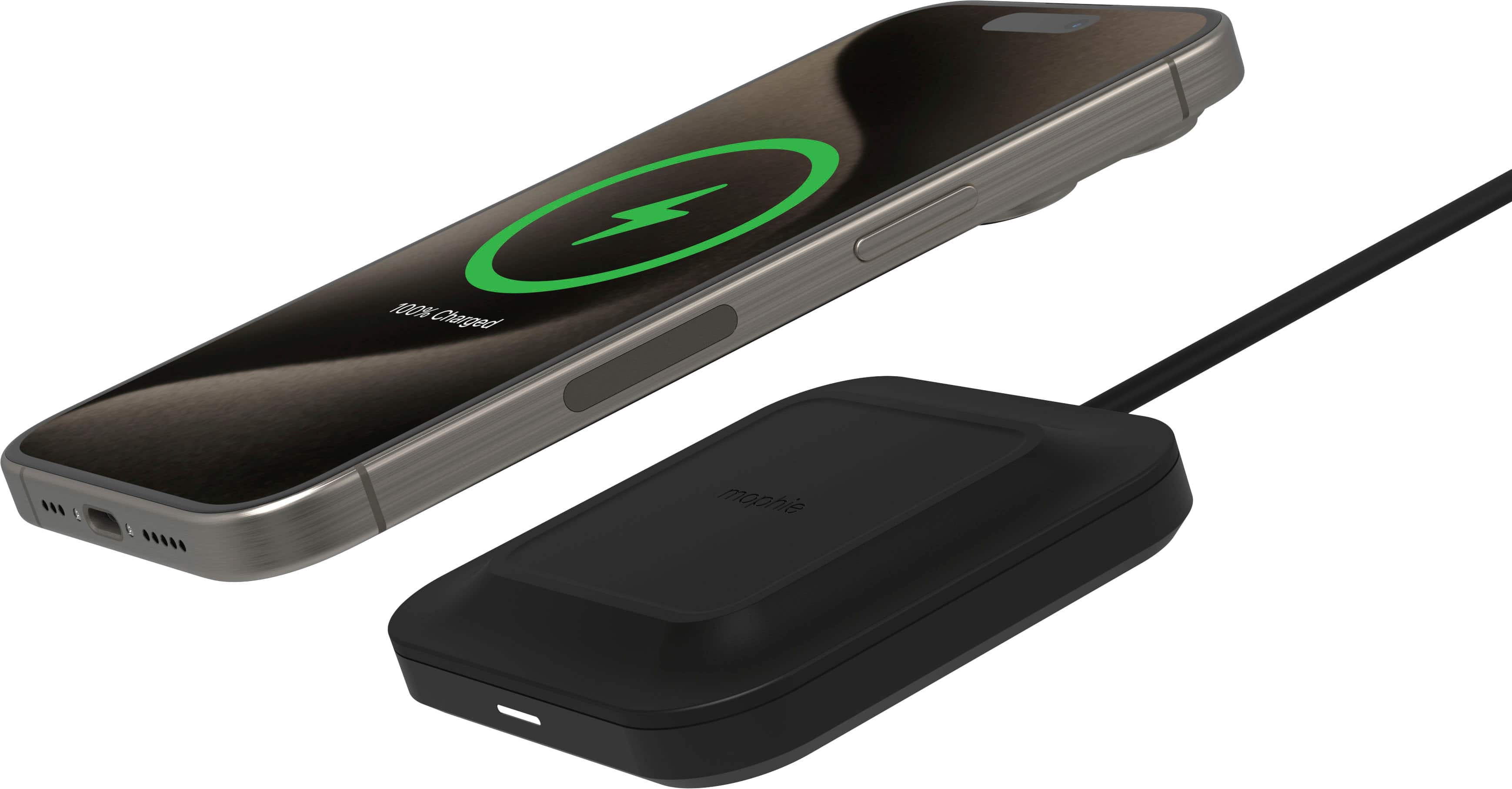 mophie 15W Wireless Pad on a modern desk