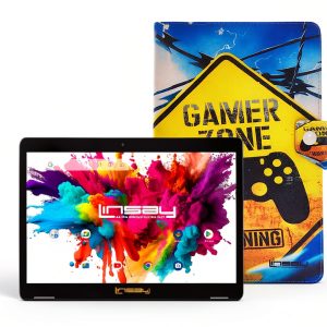 LINSAY 10.1 Inch Octa Core 128GB Android 15 Tablet Gamer-0