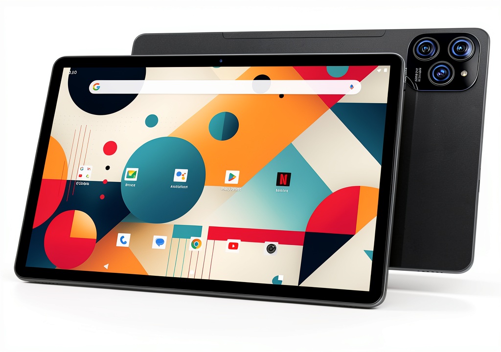 MOONSTARS Android tablet displaying a high-resolution video on its 11-inch screen