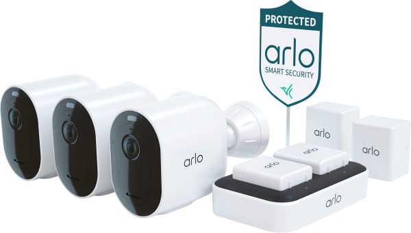 Arlo Pro 4 Security Camera Bundle 3 Cameras 2K Color Night-0