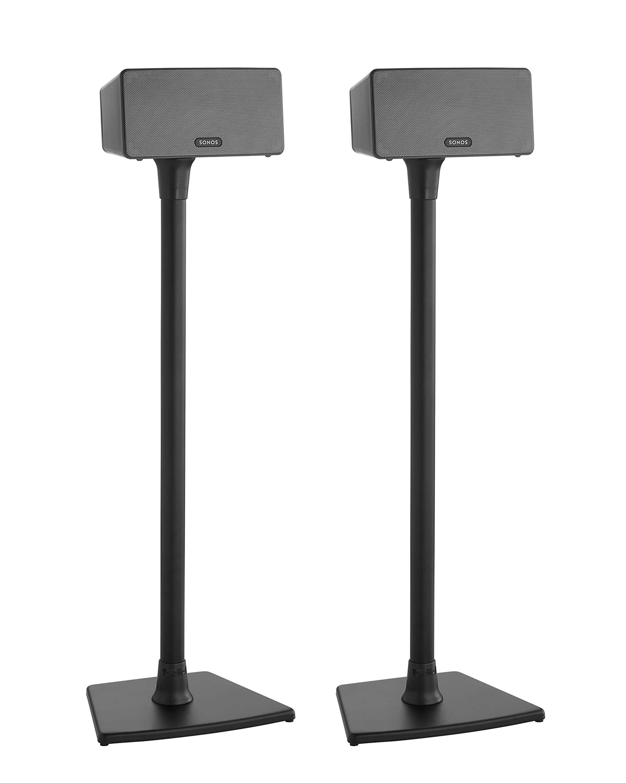 Installing SANUS Sonos Speaker Stand Premium Aluminum Design on a wooden desk