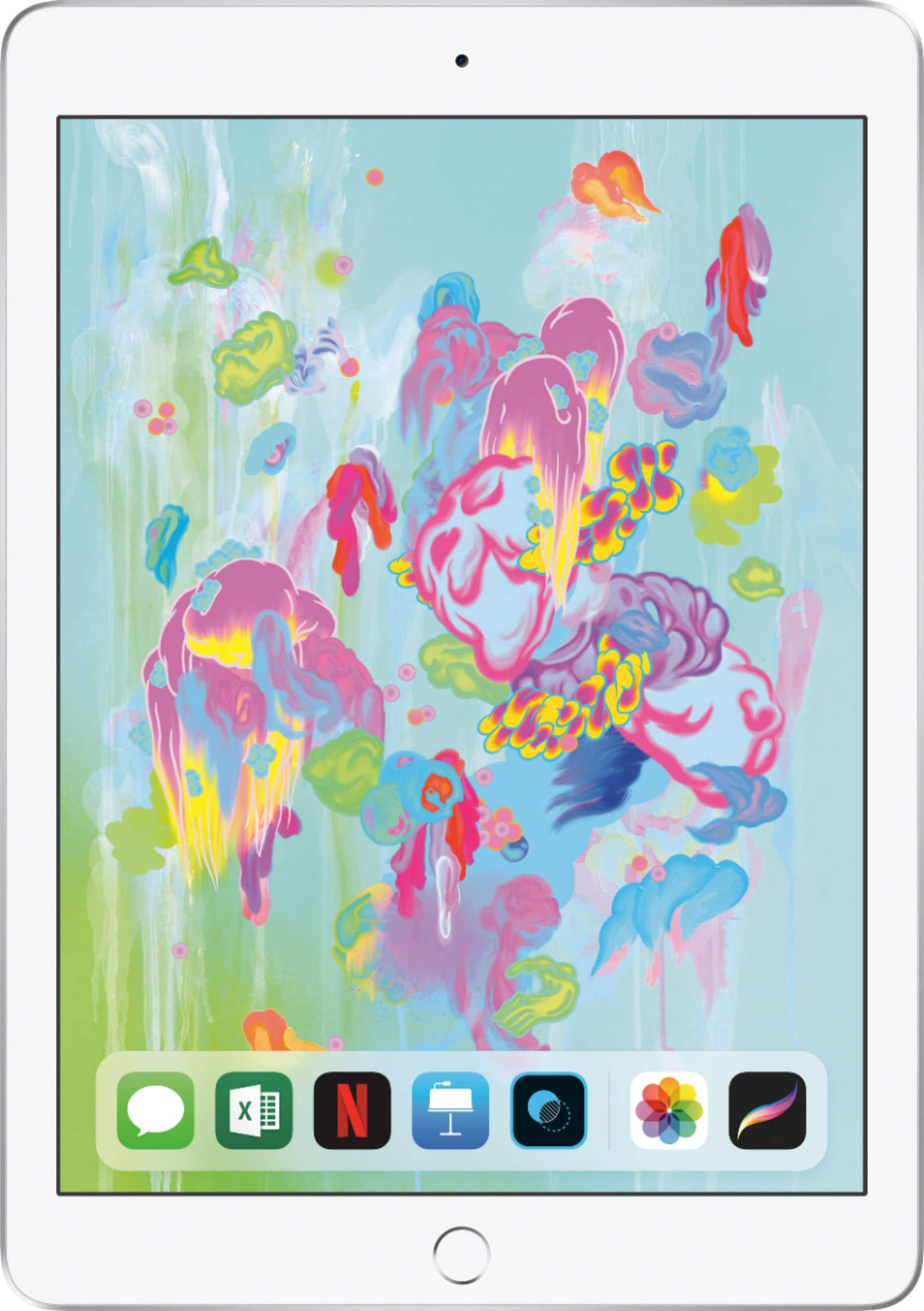 Apple iPad Silver model on a table with accessories