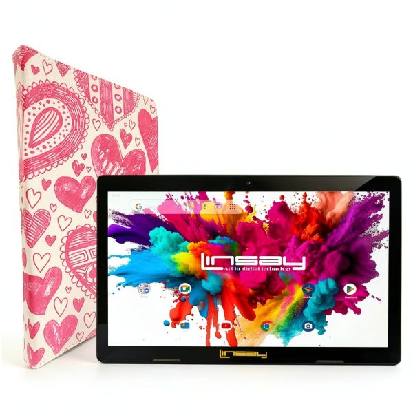 LINSAY 10.1 Inch Android 15 Tablet 128GB Octa Core-2