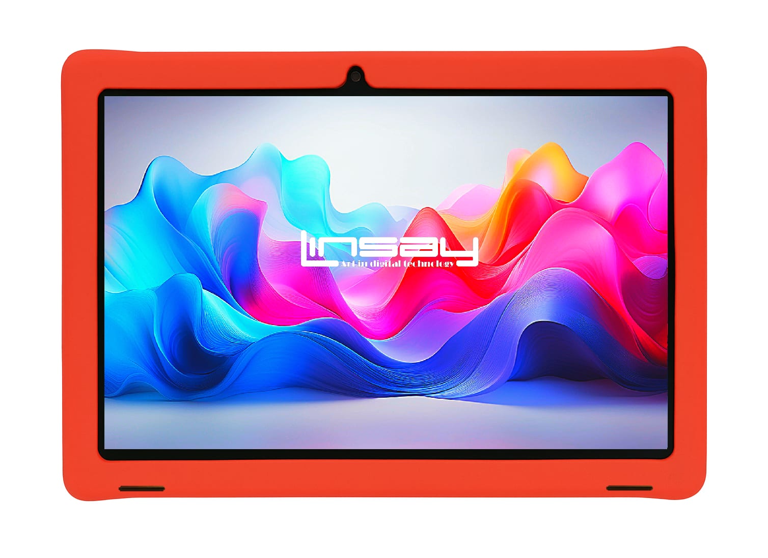LINSAY tablet with Kids Defender Case in use on a table