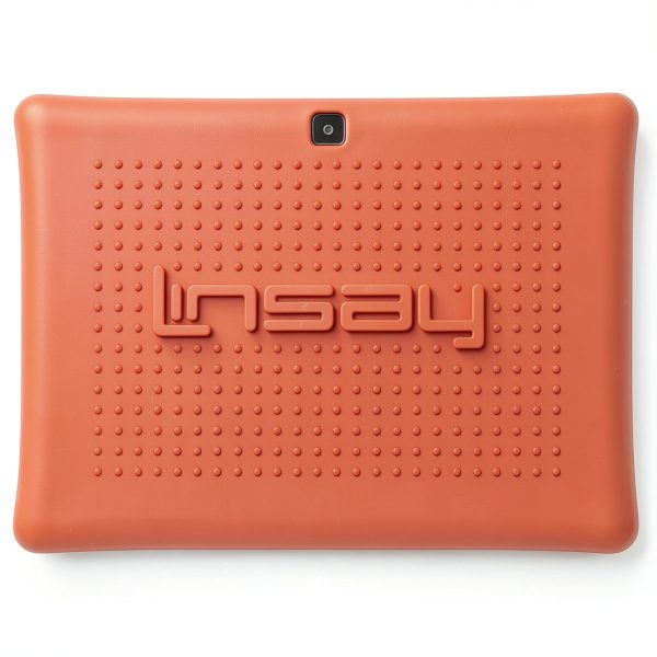 LINSAY Android 15 Tablet 10.1 Inch Octa Core 128GB Red-3