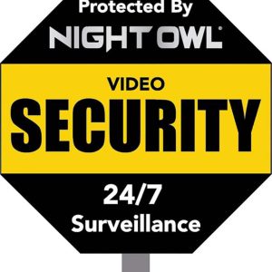 Night Owl Reflective Outdoor Yard Stake Sign Aluminum-0