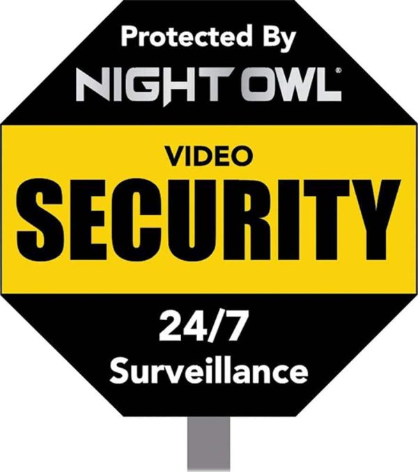 Night Owl Reflective Outdoor Yard Stake Sign Aluminum-0