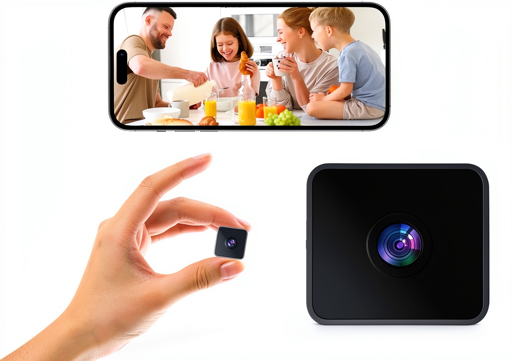 Cluzine 2K hidden nanny camera showing clear video feed in a living room