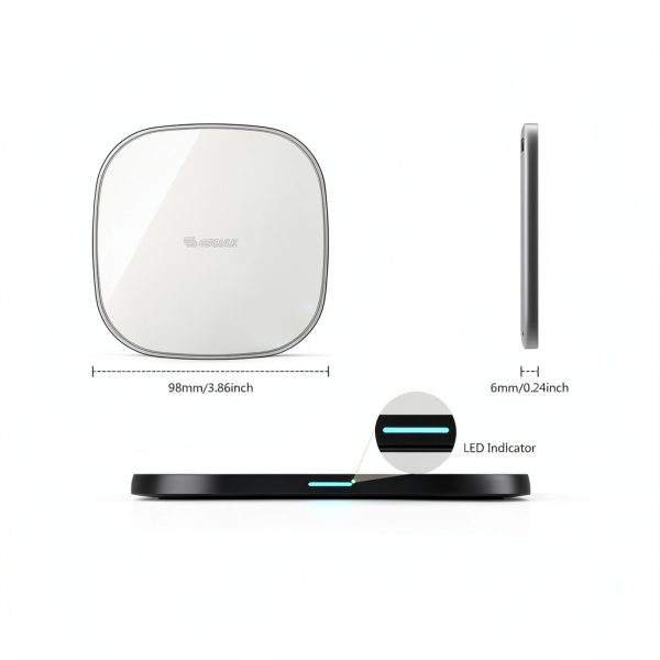 Esoulk 15W Wireless Fast Charger Pro Black White-4