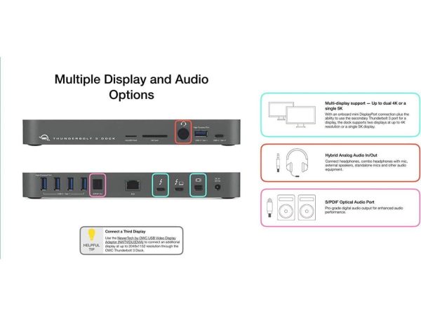 OWC Thunderbolt 3 Dock 14 Ports High Speed Transfer 85W-3