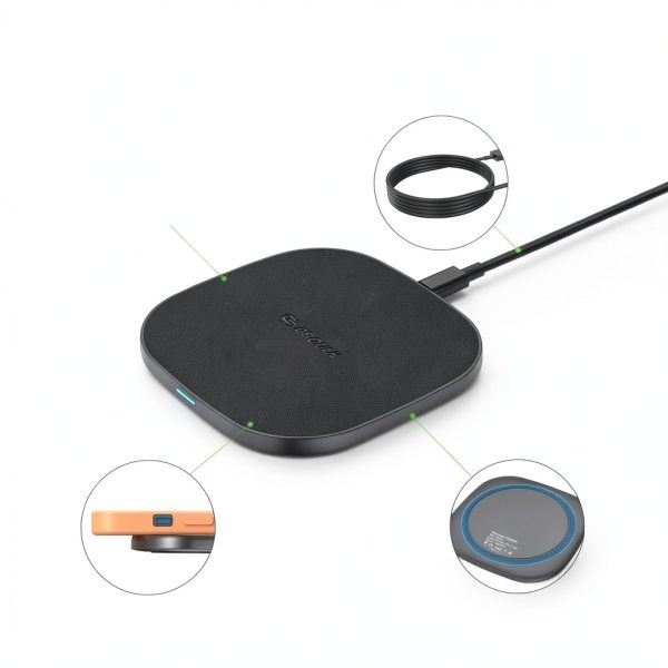 Esoulk 15W Wireless Fast Charger Pro Black White-1