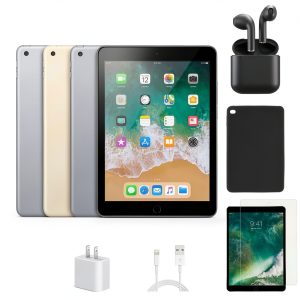 Apple iPad 5th Gen 32GB WiFi Bundle with Case Earbuds-0