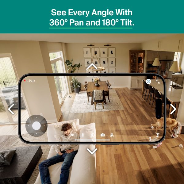 Arlo Essential Indoor Security Camera 2K Pan Tilt Plug In-6