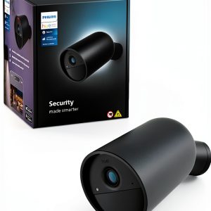 Philips Hue Wireless Security Camera Black Battery Powered-0
